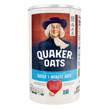 Quaker Oats Quick 1 Minute Oats - 42 OZ 12 Pack