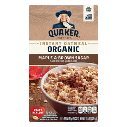 Quaker Instant Oatmeal Organic Maple Brown Sugar - 11.5 OZ 6 Pack