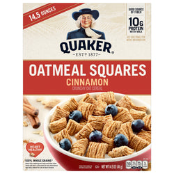 Quaker Oatmeal Squares Cinnamon - 14.5 OZ 12 Pack