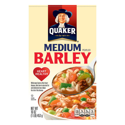 Quaker Medium Pearled Barley - 16 OZ 12 Pack