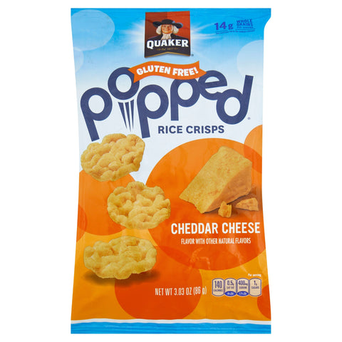 Quaker Snacks Popped White Cheddar - 3.03 OZ 12 Pack
