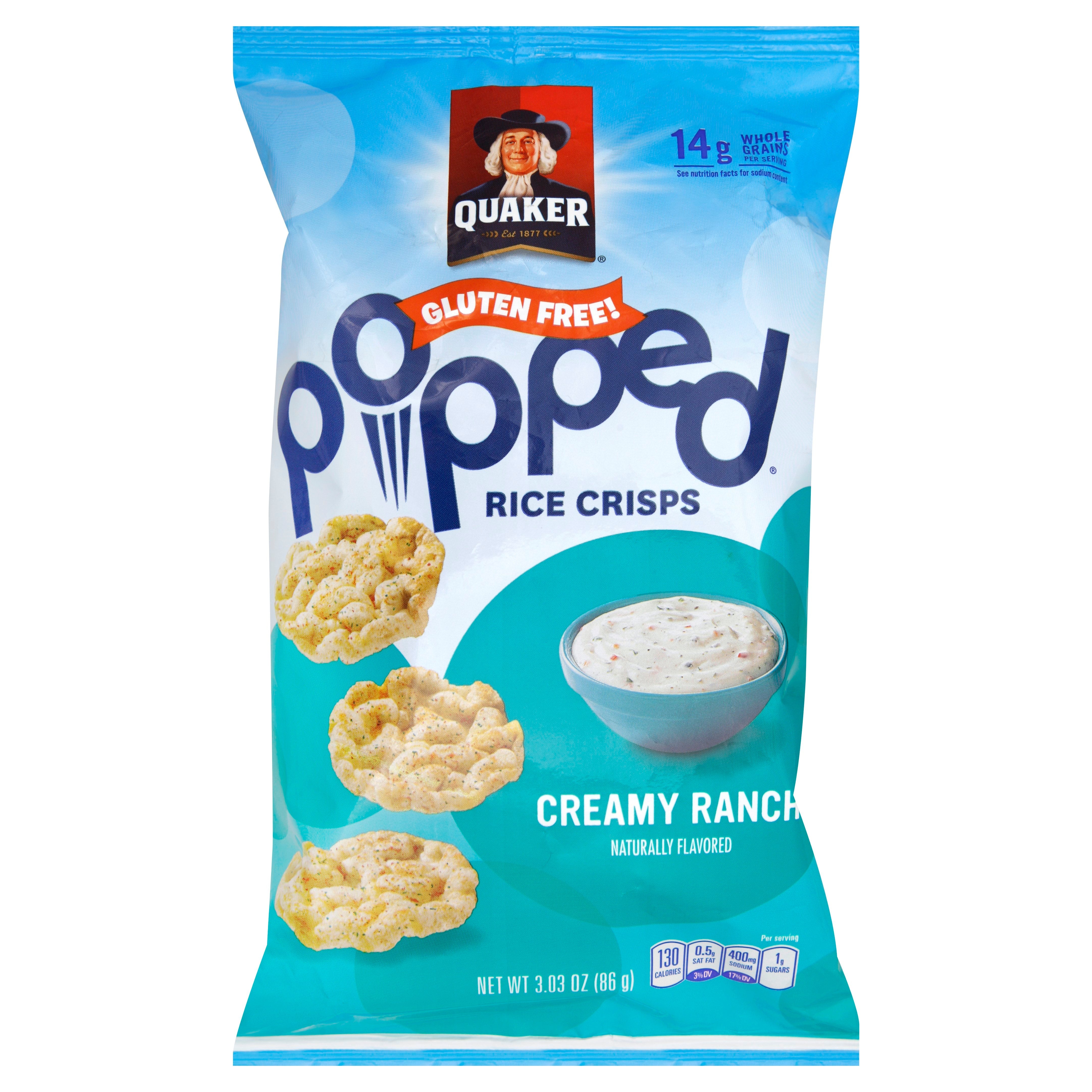 Quaker Rice Snack Ranch Quaker Snacks Popped Ranch - 3.03 OZ 12 Pack – StockUpExpress
