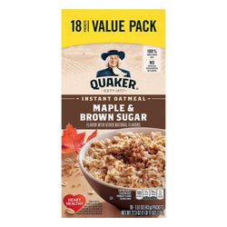 Quaker Instant Oatmeal Maple & Brown Sugar - 27.3 OZ 8 Pack