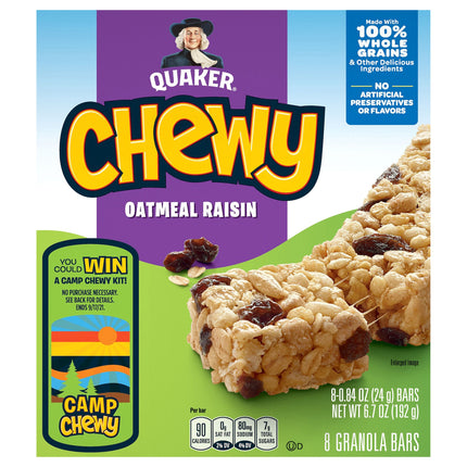 Quaker Bar Granola Chewy Oatmeal Raisin - 6.7 OZ 12 Pack