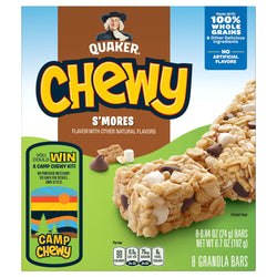 Quaker Bar Granola Chewy S'Mores - 6.7 OZ 12 Pack