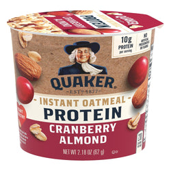 Quaker Express Cup Protein Cranberry Almond - 2.18 OZ 12 Pack