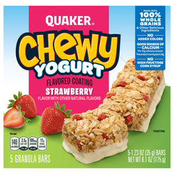 Quaker Bar Granola Chewy Yogurt Strawberry - 6.1 OZ 12 Pack