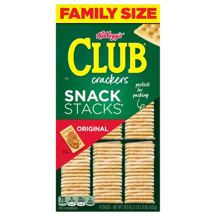 Keebler Club Crackers Snack Stacks Family Size - 18.8 OZ 12 Pack