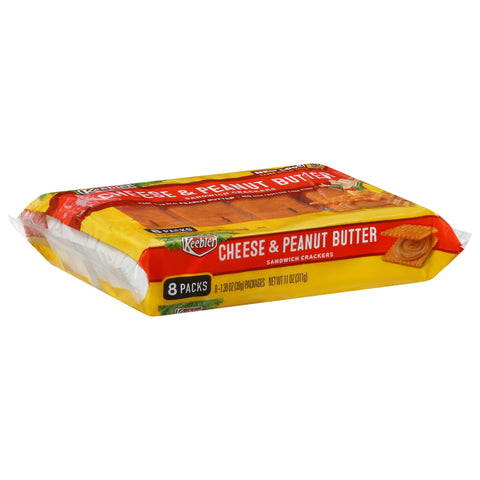 Keebler Sandwich Cracker Cheese & Peanut Butter - 11 OZ 12 Pack