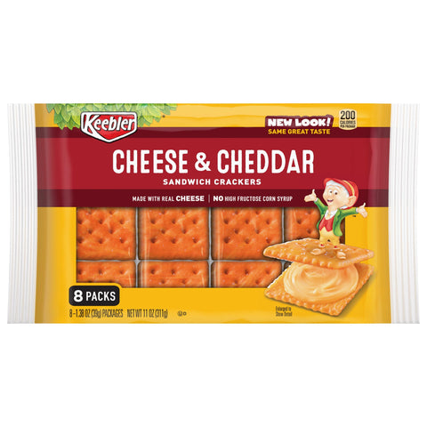 Keebler Sandwich Cracker Cheese & Cheddar - 11 OZ 12 Pack