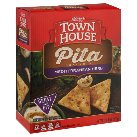 Kellogg's Town House Pita Mediterranean Herb - 9.5 OZ 12 Pack
