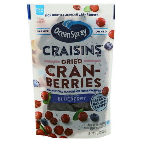 Ocean Spray Craisins Blueberry - 6 OZ 12 Pack