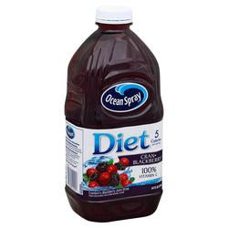 Ocean Spray Diet Cran Blackberry 100% Juice Vitamin C - 64 FZ 8 Pack