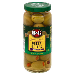 B&G Olives Queen Stuffed Spanish Style - 7 OZ 12 Pack