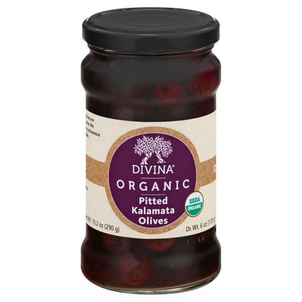 Divina Organic Pitted Kalamata Olives - 6 OZ 6 Pack