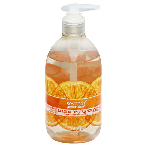 Seventh Generation Hand Soap Mandarin & Orange - 12 FZ 8 Pack
