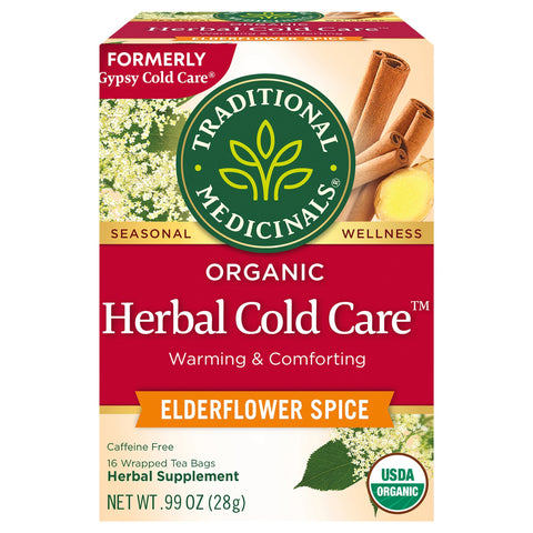 Traditional Medicinals Cold Care Tea Elderflower Spice - 16 CT 6 Pack