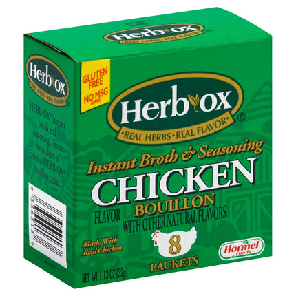 Herbox Bouillon Instant Broth & Seasoning Chicken - 1.13 OZ 12 Pack