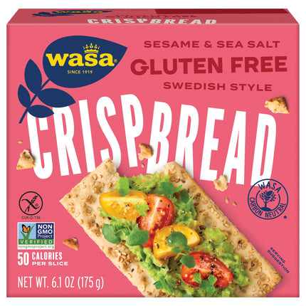 Wasa Gluten Free Sesame Sea Salt Crispbread - 6.1 OZ 10 Pack