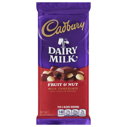 Cadbury Candy Bar King Fruit & Nut - 3.5 OZ 14 Pack