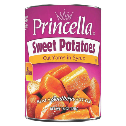Princella Sweet Potatoes Cut Yams In Syrup - 15.0 OZ 24 Pack