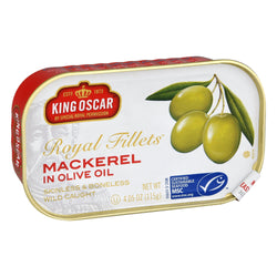 King Oscar Royal Fillets Mackerel In Olive Oil - 4.05 OZ 12 Pack