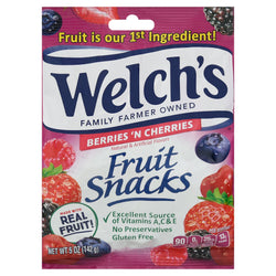 Welch's Berries 'N Cherries Fruit Snacks - 5 OZ 12 Pack