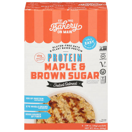 Bakery On Main Protein Maple & Brown Sugar Instant Oatmeal - 9.5 OZ 6 Pack