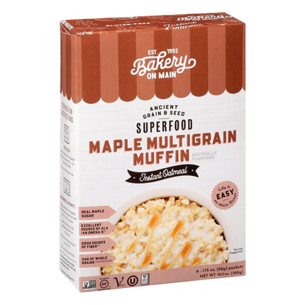 Bakery On Main Maple Multigrain Muffin Instant Oatmeal - 10.5 OZ 6 Pack