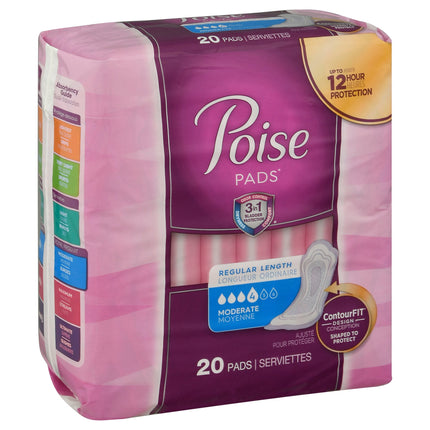 Poise Under Garments Extra Absorbent Large - 20 CT 6 Pack
