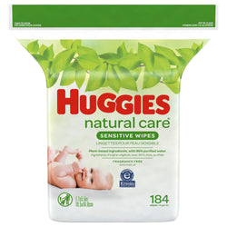 Huggies Baby Wipes Natural Care Fragrance Free - 184 CT 3 Pack