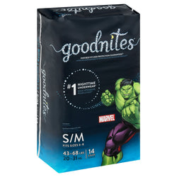 Huggies Goodnites S/M Marvel - 14 CT 4 Pack