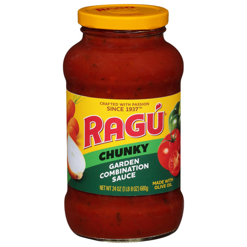 Ragu Chunky Garden Combination Pasta Sauce - 24 OZ 12 Pack