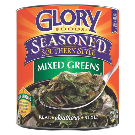 Glory Foods Seasoned Southern Style Mixed Greens - 27 OZ 12 Pack
