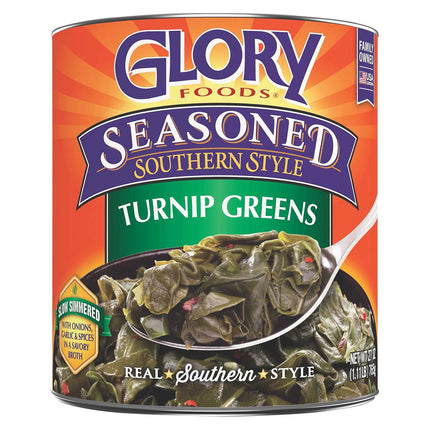 Glory Foods Seasoned Southern Style Turnip Greens - 27 OZ 12 Pack
