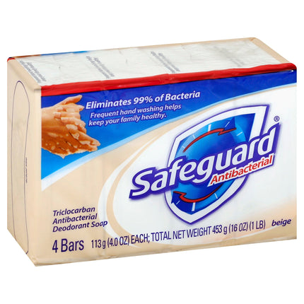 Safeguard Soap Bar Antibacterial Beige - 16 OZ 12 Pack