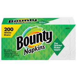 Bounty Napkins White - 200 CT 8 Pack