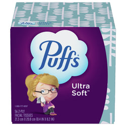 Puffs Facial Tissue Ultra Soft & Strong Cube - 56 CT 24 Pack