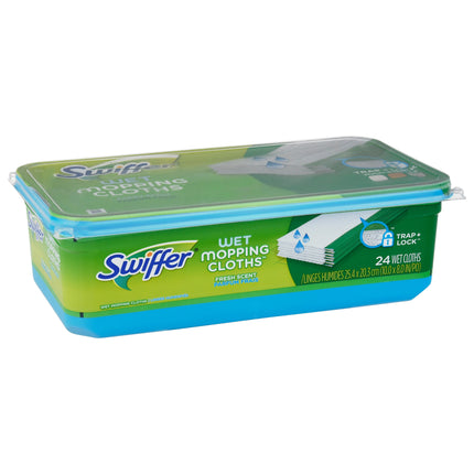 Swiffer Cleaner Wet Mopping Disposable Cloths - 24 CT 6 Pack