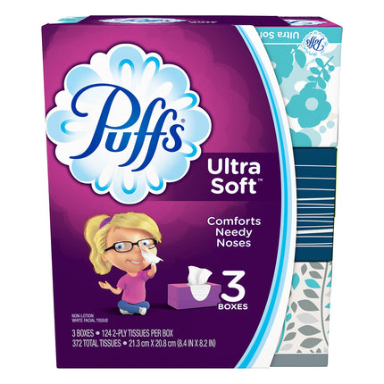 Puffs Ultra Soft 2Ply Family Pack - 372 CT 8 Pack