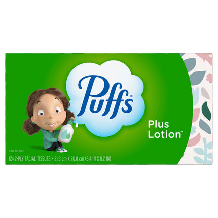 Puffs Facial Tissue Plus Family - 124 CT 24 Pack
