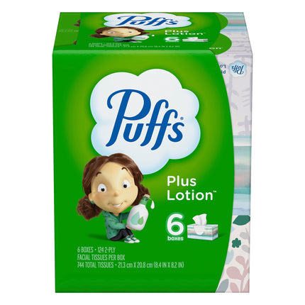 Puffs Plus White 2Ply - 744 CT 4 Pack