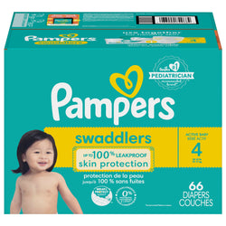 Pampers Swaddlers Size 4 Super Pack - 66 Diapers
