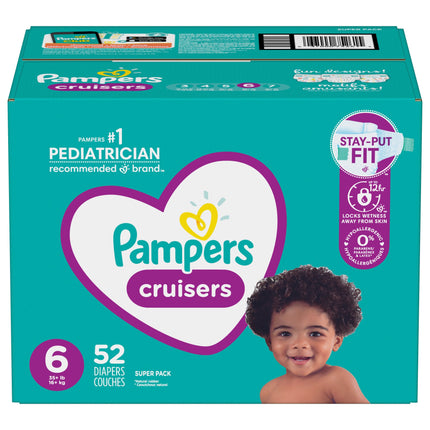 Pampers Cruisers Size 6 Super Pack - 52 CT 1 Pack