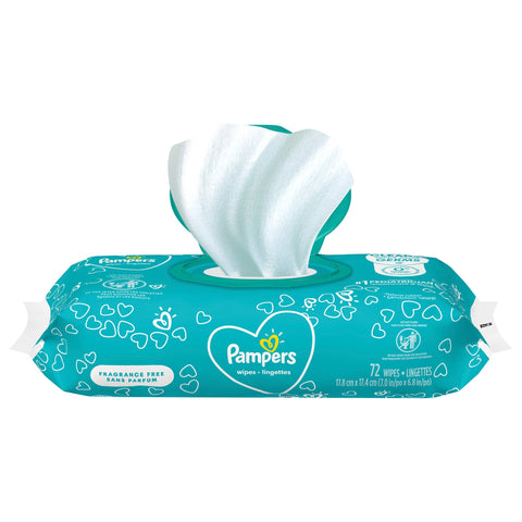 Pampers Wipes Complete Clean Unscented - 72 CT 8 Pack