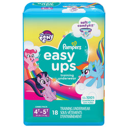 Pampers Easy Ups Training Underwear Girls Hello Kitty 4T-5T - 18 CT 4 Pack