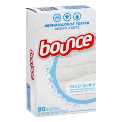 Bounce Fabric Softener Sheets Free & Clear - 80 CT 9 Pack