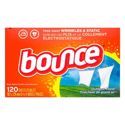 Bounce Outdoor Fresh Fabric Sheets - 120 CT 6 Pack
