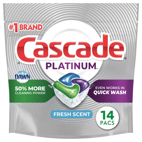 Cascade Platinum Fresh Scent Actionpacs - 7.8 OZ 6 Pack