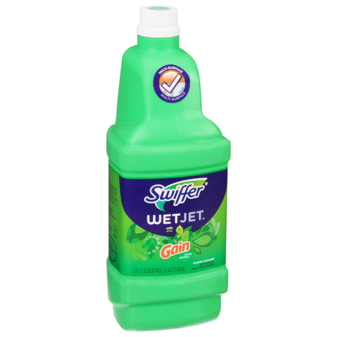 Swiffer Wet Jet With Gain Floor Cleaner - 42.2 FZ 4 Pack